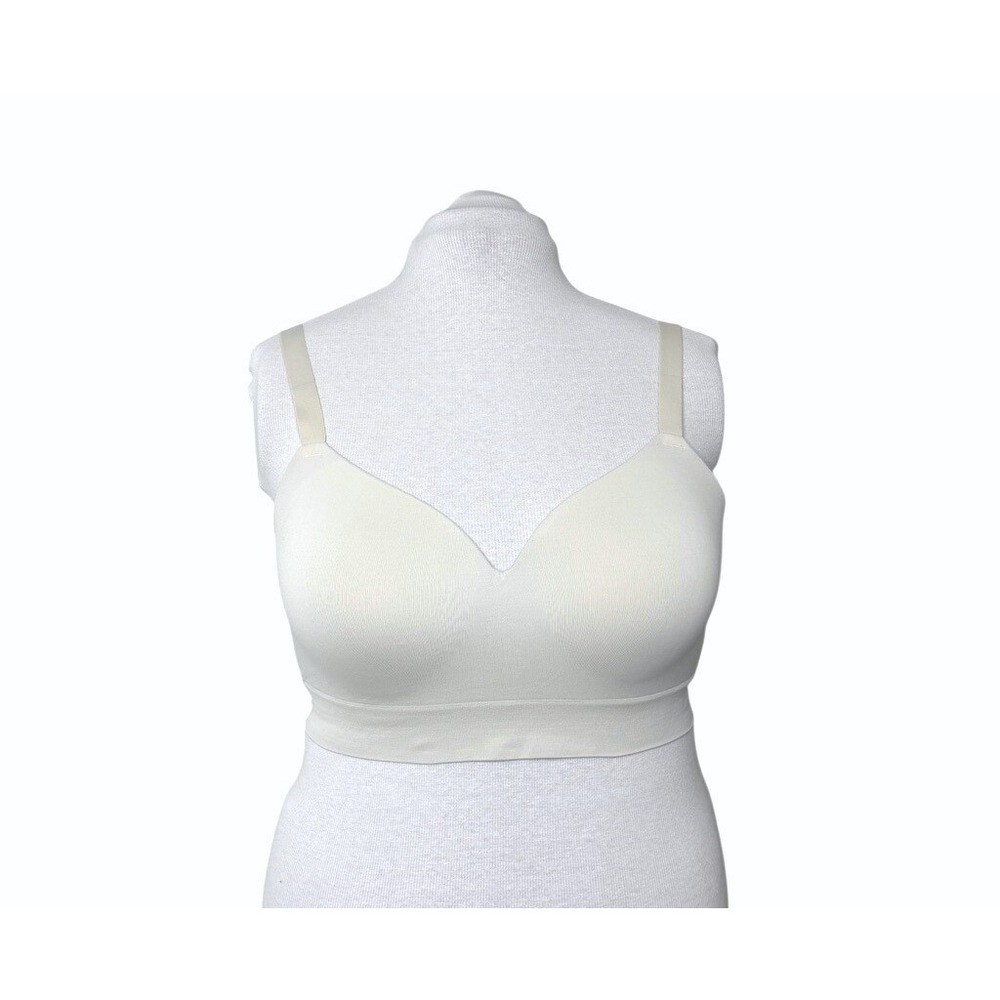 Truekind Comfort Supportive Wireless Shaping Bra 2XL Intimate Smoothing White